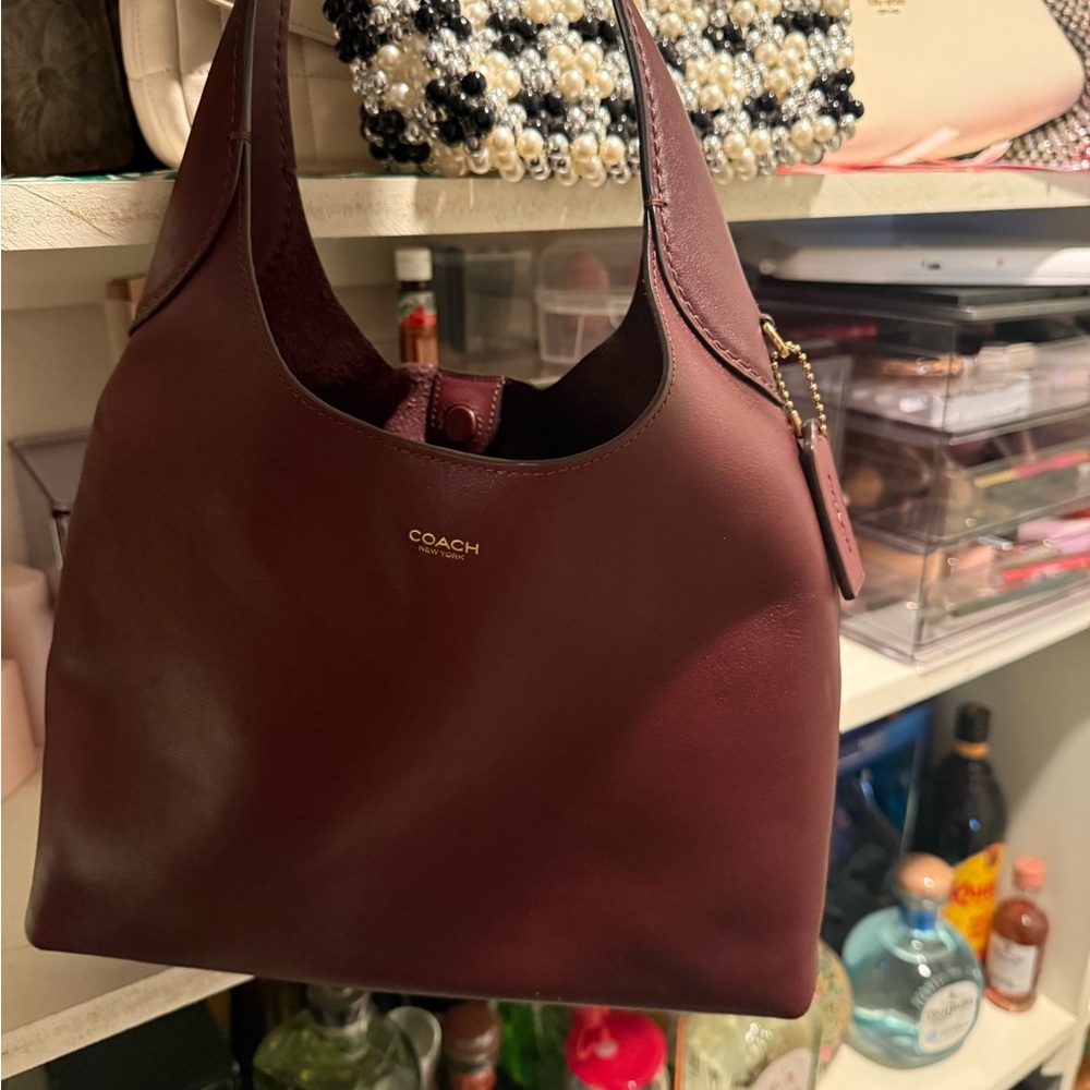 Coach Maroon Leather Hobo Bag - Picture 4 of 4